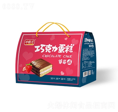 小帥才巧克力蛋糕草莓味1.02kg