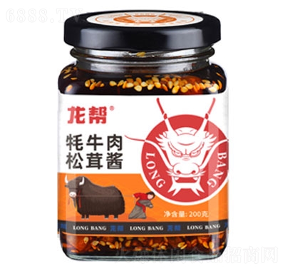 龍幫食品牦牛肉醬松茸醬拌飯醬瓶裝150g