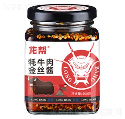 龍幫食品牦牛肉醬金絲醬拌飯醬瓶裝150g