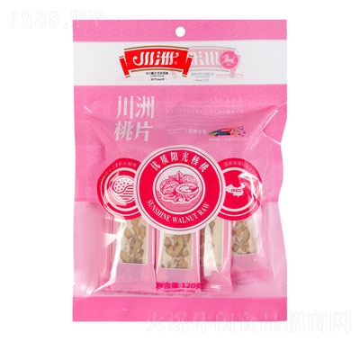 川洲合川桃片特產(chǎn)洛神玫瑰味120g休閑食品