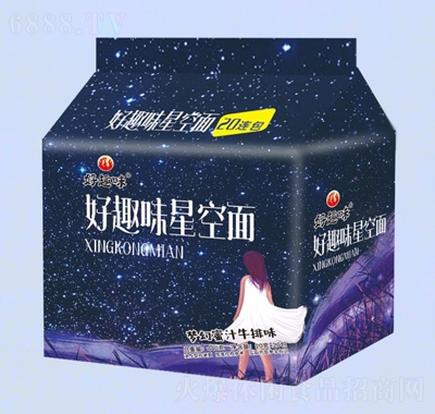 好趣味20連包星空面蜜汁牛排味干脆面方便面休閑零食