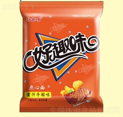 好趣味點心面散裝稱重蜜汁牛排味方便速食休閑食品