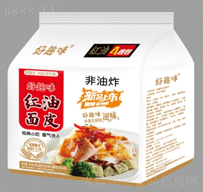 好趣味紅油面皮四聯(lián)包方便速食休閑食品