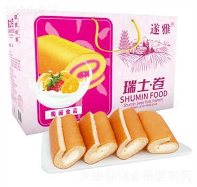 雅瑞士卷傳統(tǒng)西式夾心蛋糕卷零食小吃