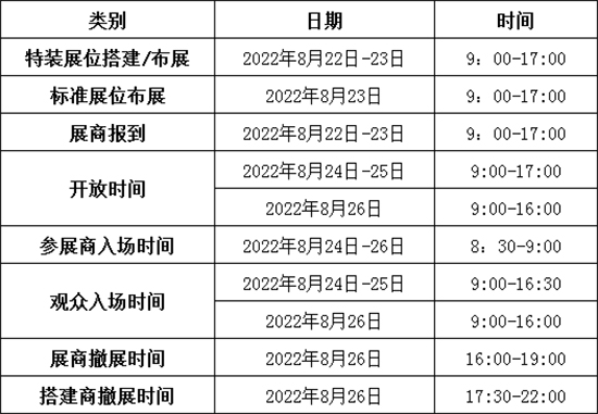 2022全食展時間安排